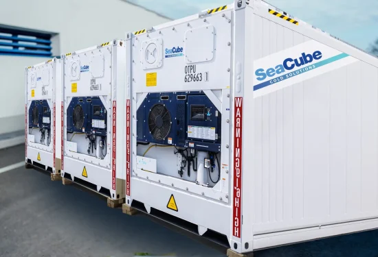 Refrigeration containers on site to be used
